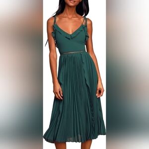 Lulu's Teal Midi Dress